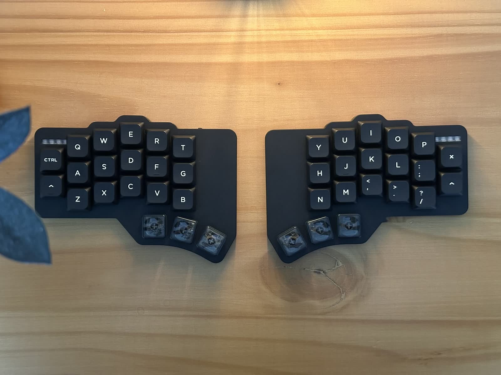 Assembled keyboard during an early build study
