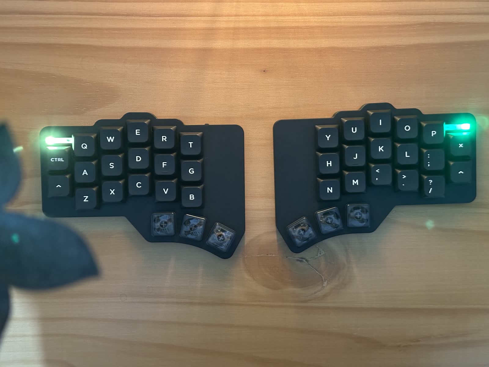 Assembled keyboard during an early build study