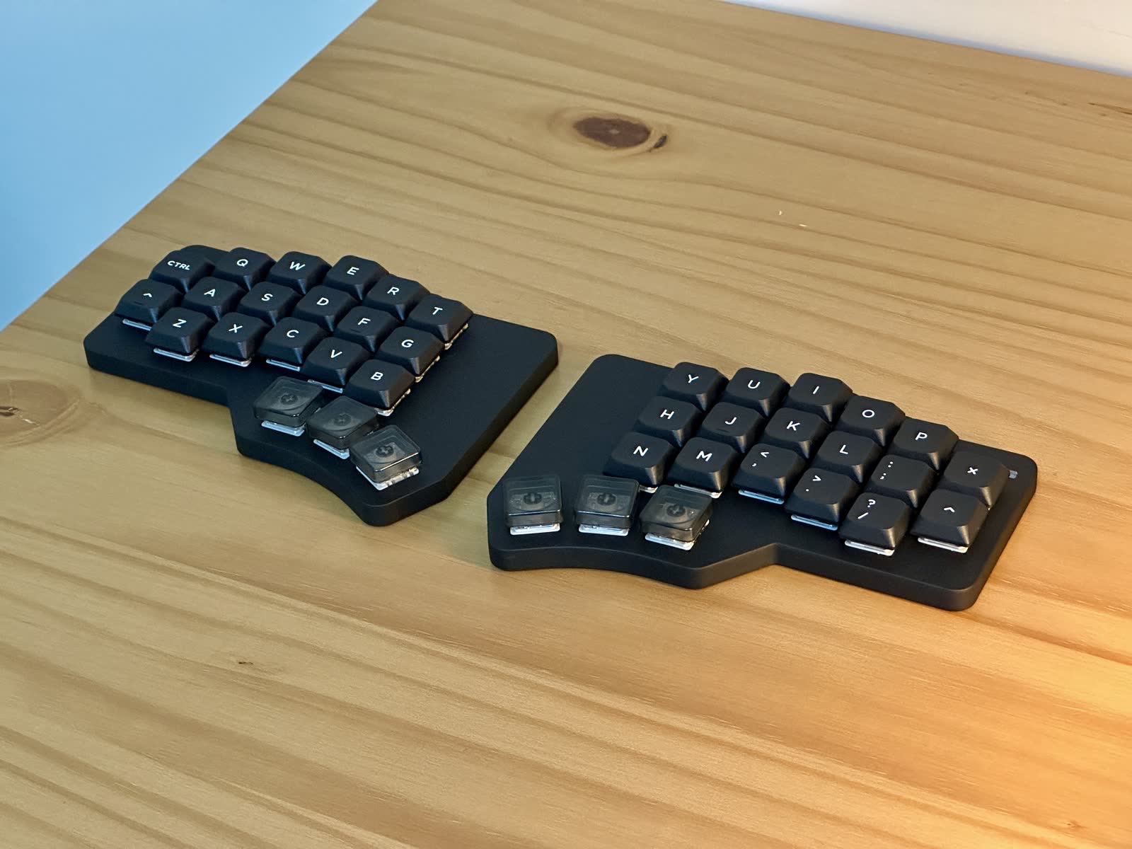 Assembled keyboard during an early build study