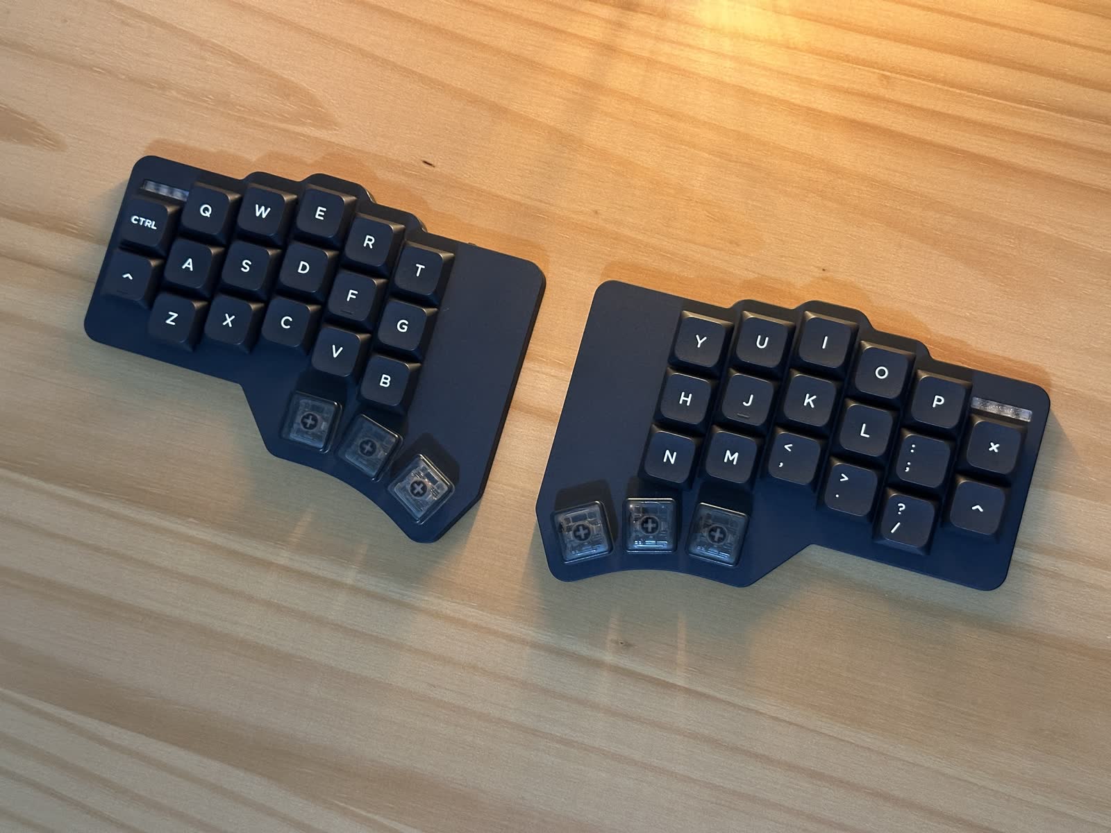 Assembled keyboard during an early build study