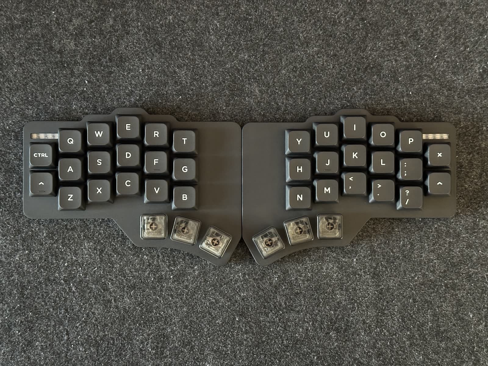 The Wolf keyboard in a workspace